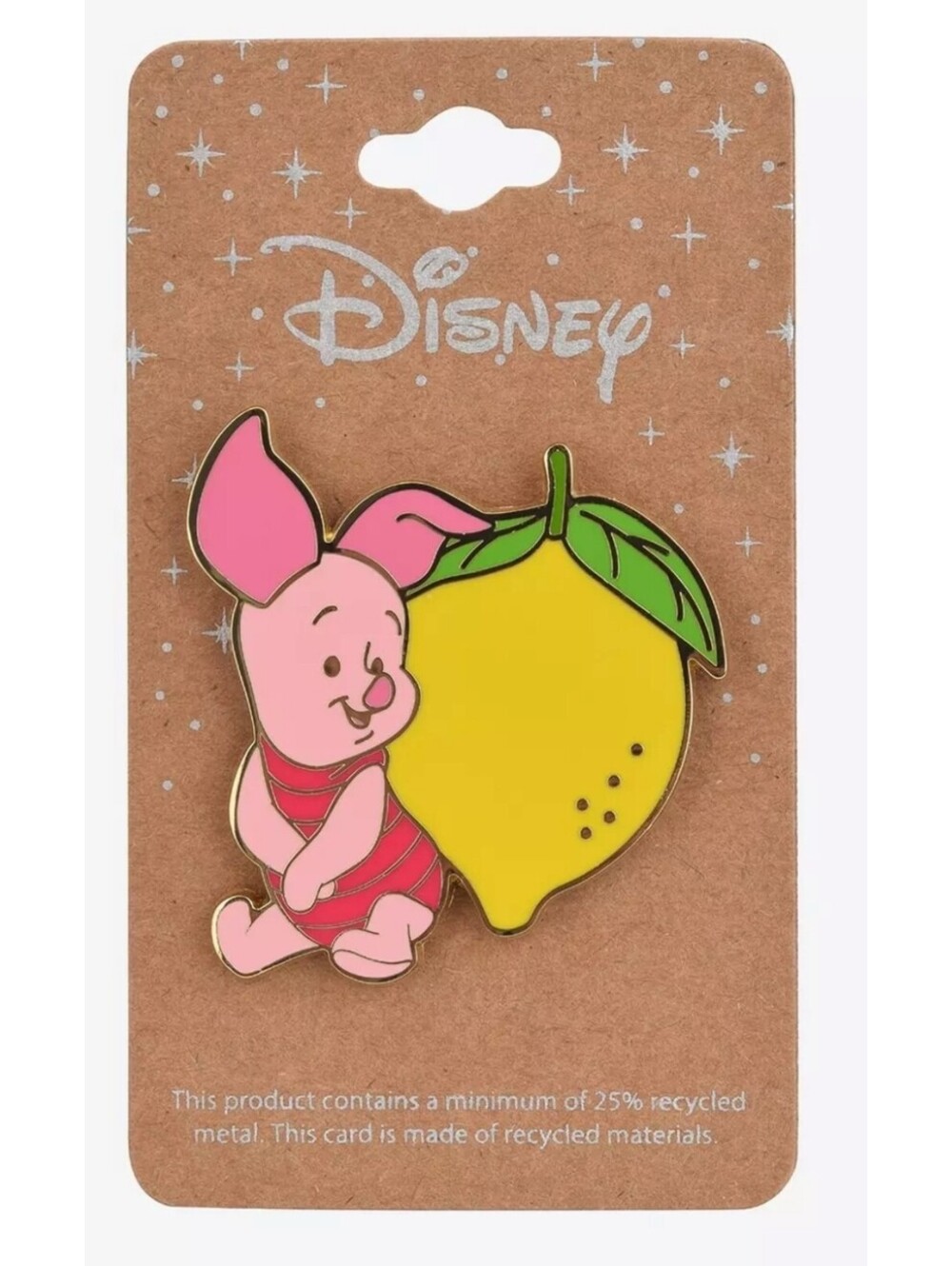 Disney Winnie the Pooh Piglet with Lemon Enamel Pin